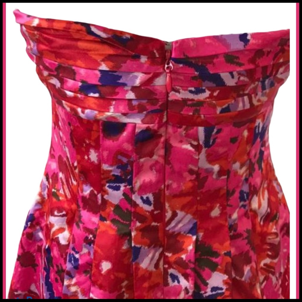 NWT BCBGMAXZRIA BEGONIA COMBO PINK SATEEN DRESS 0 - Picture 16 of 16